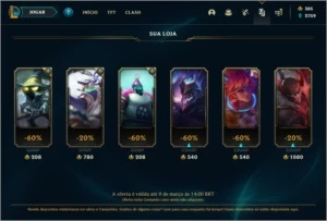CONTA COM 156 SKINS (3 ULTIMATE + 2 PRESTÍGIOS) - League of Legends LOL