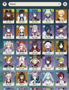 Conta Ar43 C/Hutao+Homa;Ayaka;Yelan;+3T5 C/Banner Gatantido! - Genshin Impact
