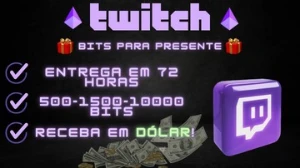 🥇Twitch Bits de PRESENTE | 500 | 1500 | 10000 - Redes Sociais