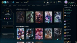 Conta de League Of Legends com 26 skins, nivel 140 LOL