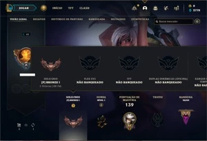 Conta bronze 1 com 60 Champs e 17 Skins - League of Legends LOL