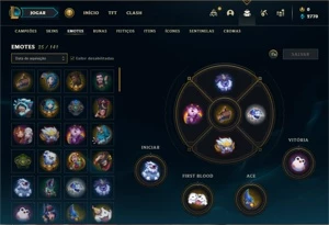 Conta bronze 1 com 60 Champs e 17 Skins - League of Legends LOL
