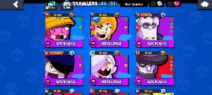 Conta Brawl Stars, 86 Brawlers