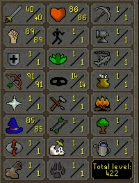 Vendendo pure 89 str 91 ranged 85 magic, tenho 70+ vendas - Runescape RS