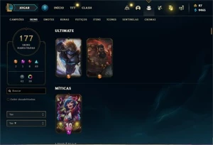 Conta Raríssima da, Season 1 com Rammus REI e Kayle Juiza - League of Legends LOL