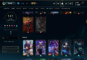 Unranked com 125 Champs e 141 Skins ( ADC / SUP / MID ) - League of Legends LOL