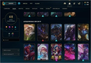 CONTA PLATINA 3 e 705 RP + 48 SKINS - League of Legends LOL