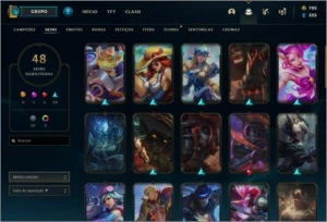CONTA PLATINA 3 e 705 RP + 48 SKINS - League of Legends LOL
