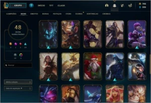 CONTA PLATINA 3 e 705 RP + 48 SKINS - League of Legends LOL