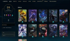 1817 Rp - 14,5K Ea - 29 Skins - Unranked - Riot Kayle - League of Legends LOL