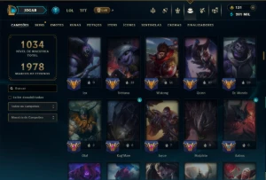 Bronze 2 com TODOS os Champs e 156 Skins ( ADC / JG ) - League of Legends LOL