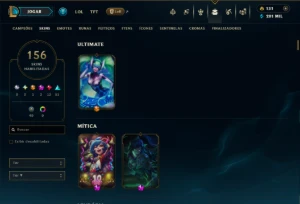Bronze 2 com TODOS os Champs e 156 Skins ( ADC / JG ) - League of Legends LOL