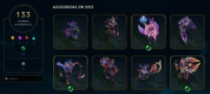 Conta LOL lvl 613 com 681 skins, 429 emotes, 471 ícones + - League of Legends