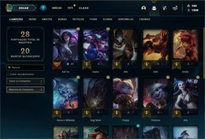 Conta diamante 2 com 25 Champs e 9 Skins + 1 Fragmento - League of Legends LOL