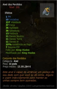 ANEL DOS PERDIDOS EXO 1PM E 10 INICIATIVA - Dofus