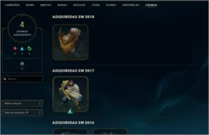 Conta League of Legends Unranked Varios champion LOL