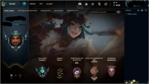 conta smurf platina 1 (caiu por inatividade) - League of Legends LOL