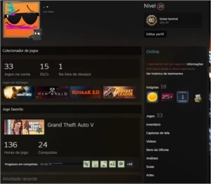 CONTA LVL 20 STEAM COM VÁRIOS JOGOS!