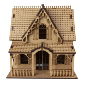 Kit 3 casinha mais 01 coreto em mdf, maquete, diorama - Artesanato e Personalizados