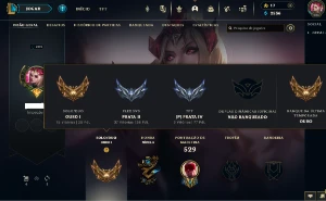 Unranked com TODOS os Champse e 194 Skins + 1800 RP - League of Legends LOL