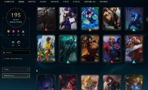 Unranked com TODOS os Champse e 194 Skins + 1800 RP - League of Legends LOL