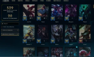 Unranked com TODOS os Champse e 194 Skins + 1800 RP - League of Legends LOL