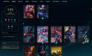 Unranked com TODOS os Champse e 194 Skins + 1800 RP - League of Legends LOL