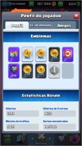 Conta clash royale nível 12