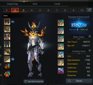 Conta super forte lost ark com 380k de gold-bem buildados