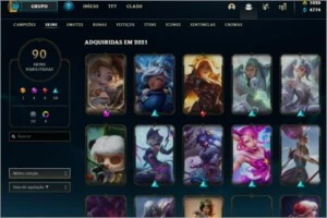 Conta Ouro S11- Platina S10 - Level 229 +Skins /RP/Emblemas - League of Legends LOL