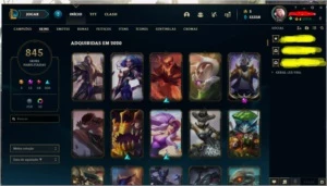 Conta lvl 298 todos os champs 845 skins! - League of Legends LOL