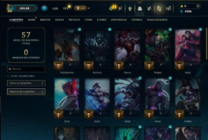 Unranked com 40 CHamps e 3 Skins - League of Legends LOL