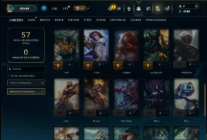 Unranked com 40 CHamps e 3 Skins - League of Legends LOL