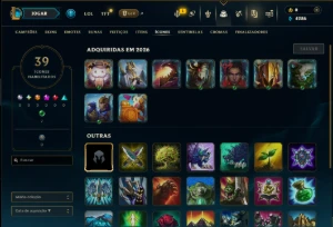 Unranked com 40 CHamps e 3 Skins - League of Legends LOL