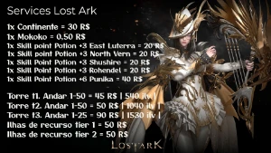 GEAR UP✔ILV UP✔LV 1-50UP✔QUALQUER CONTINENTE✔ALL QUEST✔ - Lost Ark