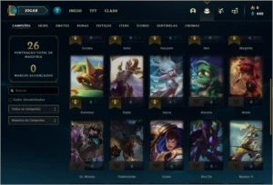 Conta ouro 4 BARATA com 26 champs e 0 skins - League of Legends LOL