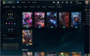 Conta platina todos champs 131 skins - League of Legends LOL