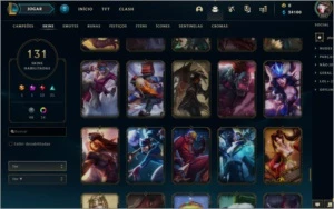 Conta platina todos champs 131 skins - League of Legends LOL