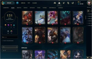 Conta platina todos champs 131 skins - League of Legends LOL