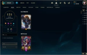 Conta platina todos champs 131 skins - League of Legends LOL