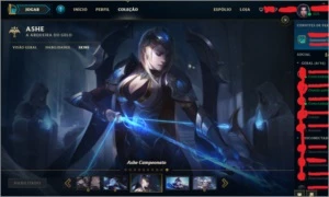 Conta LOL Borda Ouro, Quase full champ / 136 skins