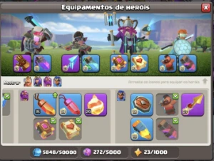 CV 16 FULL + Clã Level 26 Capitólio 10 Mestre 1 - Clash of Clans