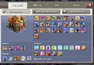 CV 16 FULL + Clã Level 26 Capitólio 10 Mestre 1 - Clash of Clans