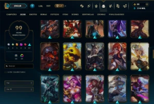 Ouro 2 com 100 Champs e 99 Skins ( MAIN ADC ) - League of Legends LOL