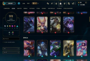Ouro 2 com 100 Champs e 99 Skins ( MAIN ADC ) - League of Legends LOL