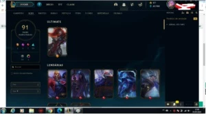 Conta LoL todos os campeões 91 skins Platina 3 - League of Legends