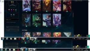Conta LoL todos os campeões 91 skins Platina 3 - League of Legends