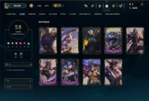 Platina 4 com 125 Champs e 58 Skins - League of Legends LOL