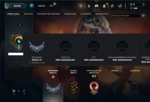 Prata 4 com 50 Champs e 12 Skins - League of Legends LOL