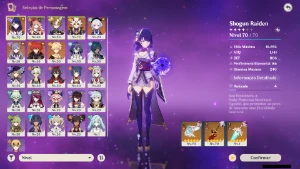 Genshin Impact - Ar44 , 5 Personagens T5 E 3 Armas T5